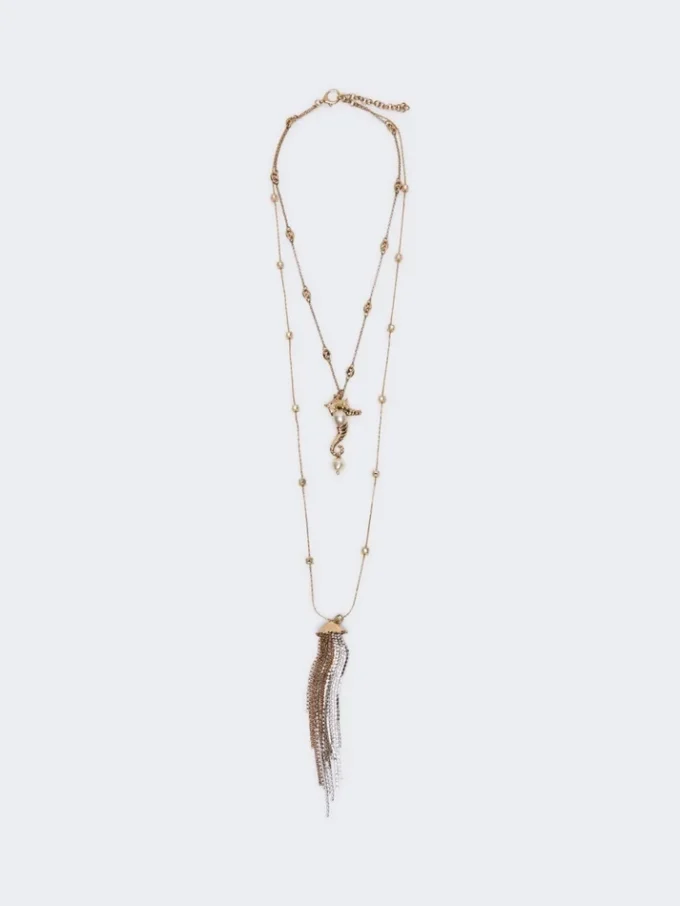 ”abissi” metallhalsband med strass, guld ”abissi” metallhalsband med strass, guld