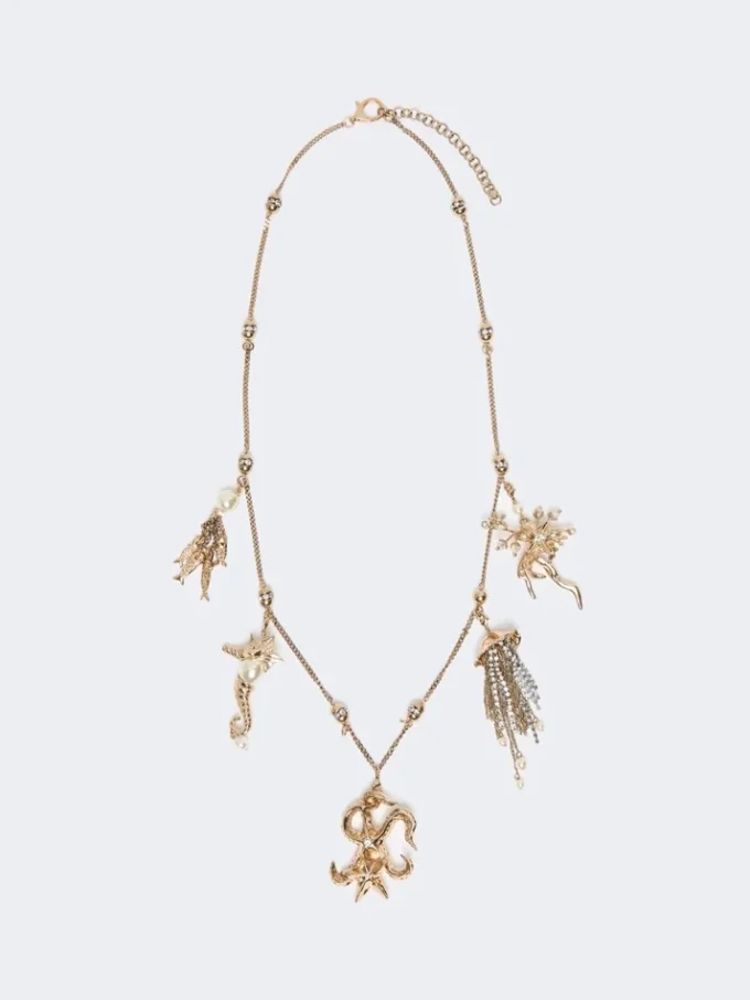 ”abissi” metallhalsband med strass, guld ”abissi” metallhalsband med strass, guld