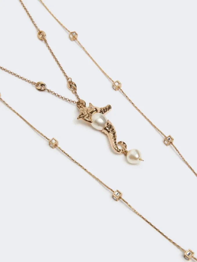 ”abissi” metallhalsband med strass, guld ”abissi” metallhalsband med strass, guld