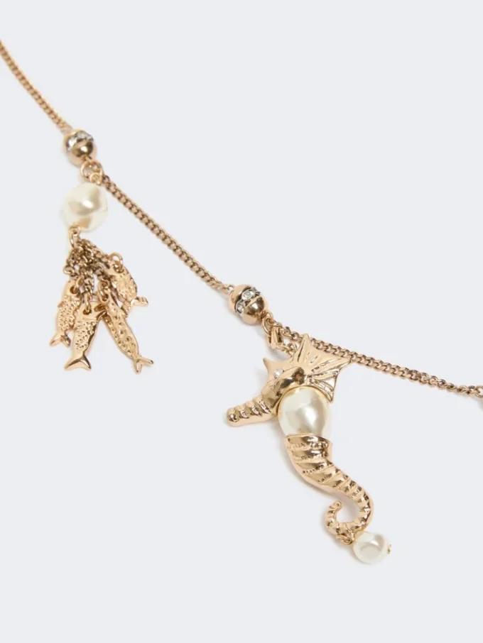 ”abissi” metallhalsband med strass, guld ”abissi” metallhalsband med strass, guld