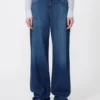Baggy jeans i denim, marinblå