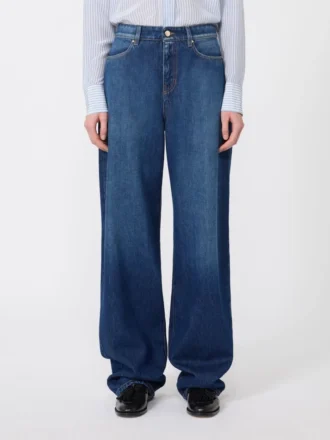 Baggy jeans i denim, marinblå