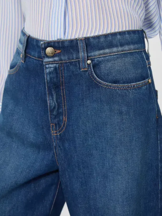 Baggy jeans i denim, marinblå