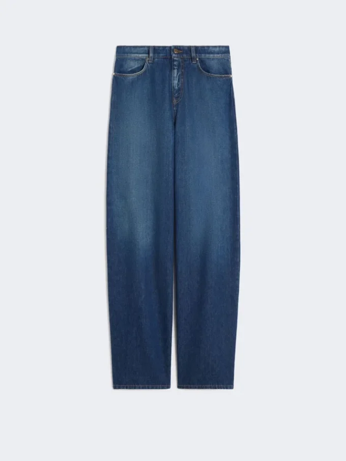Baggy jeans i denim, marinblå