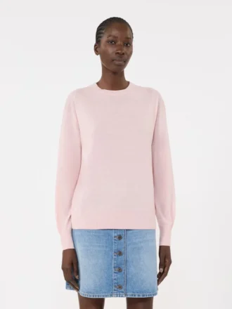 Bas-tröja i ull och kashmir, rosa