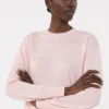 Bas-tröja i ull och kashmir, rosa