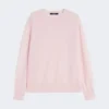 Bas-tröja i ull och kashmir, rosa