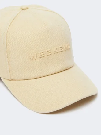 Baseballkeps i canvas, beige Baseballkeps i canvas, beige