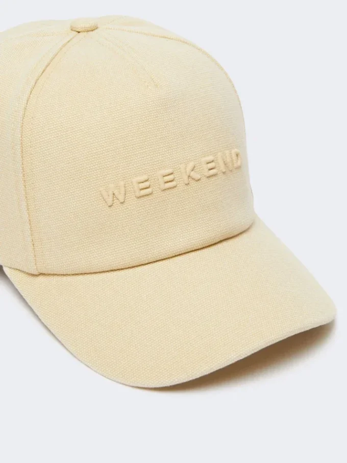 Baseballkeps i canvas, beige Baseballkeps i canvas, beige
