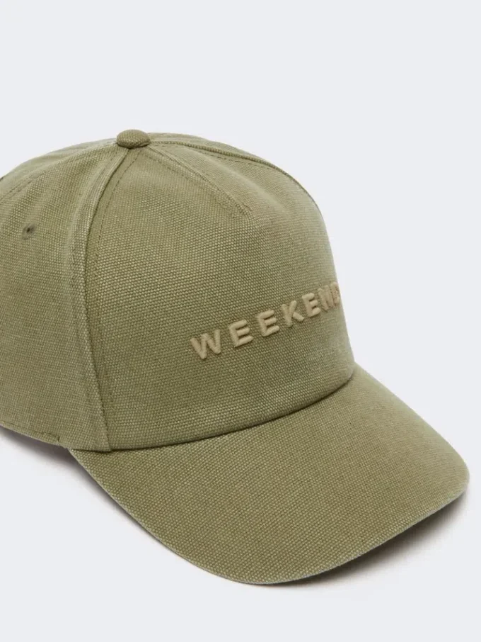 Baseballkeps i canvas, khaki Baseballkeps i canvas, khaki
