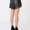 Bermudashorts i läder, svarta Bermudashorts i läder, svarta