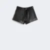 Bermudashorts i läder, svarta Bermudashorts i läder, svarta