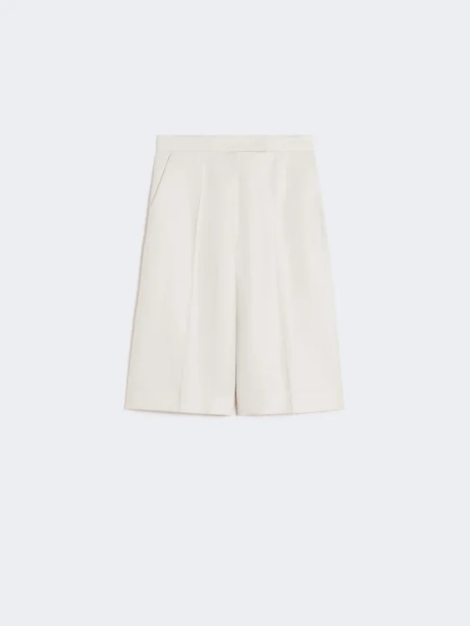 Bermudashorts i linne, beige Bermudashorts i linne, beige