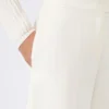 Bermudashorts i viskoskreppjersey, vita Bermudashorts i viskoskreppjersey, vita