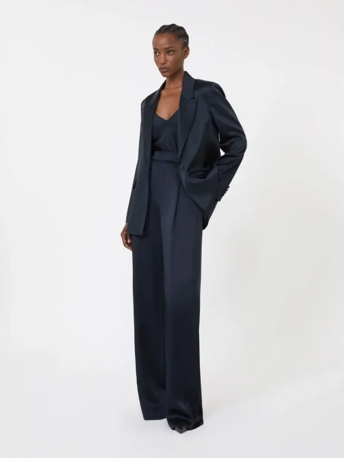 Camisole-top i envers-satin, midnattblå Camisole-top i envers-satin, midnattblå