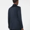 Blazer i Envers-satin, midnattblå Blazer i Envers-satin, midnattblå
