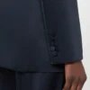 Blazer i Envers-satin, midnattblå Blazer i Envers-satin, midnattblå