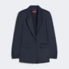 Blazer i Envers-satin, midnattblå Blazer i Envers-satin, midnattblå