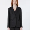 Blazer i linne, svart Blazer i linne, svart