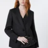 Blazer i linne, svart Blazer i linne, svart