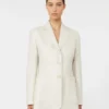 Blazer i rent linne, beige Blazer i rent linne, beige