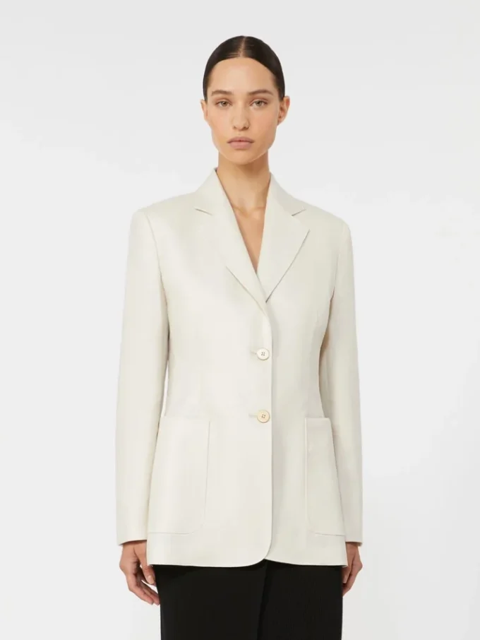 Blazer i rent linne, beige Blazer i rent linne, beige