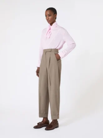 Blus i sidencharmeuse, rosa