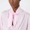 Blus i sidencharmeuse, rosa Blus i sidencharmeuse, rosa