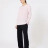 Blus i silkeskrepp de chine, rosa