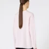 Blus i silkeskrepp de chine, rosa