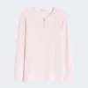 Blus i silkeskrepp de chine, rosa