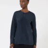 Blus i silkeskrepp de chine, ultramarin Blus i silkeskrepp de chine, ultramarin