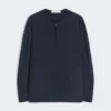 Blus i silkeskrepp de chine, ultramarin Blus i silkeskrepp de chine, ultramarin