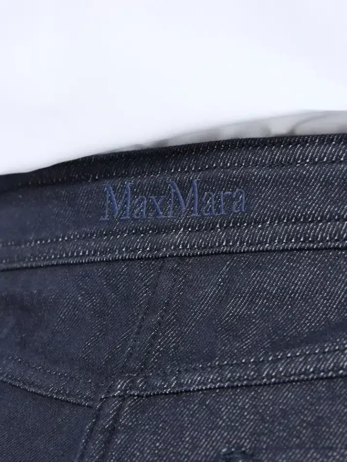 Bomullsbyxor i denimlook, midnattblå Bomullsbyxor i denimlook, midnattblå
