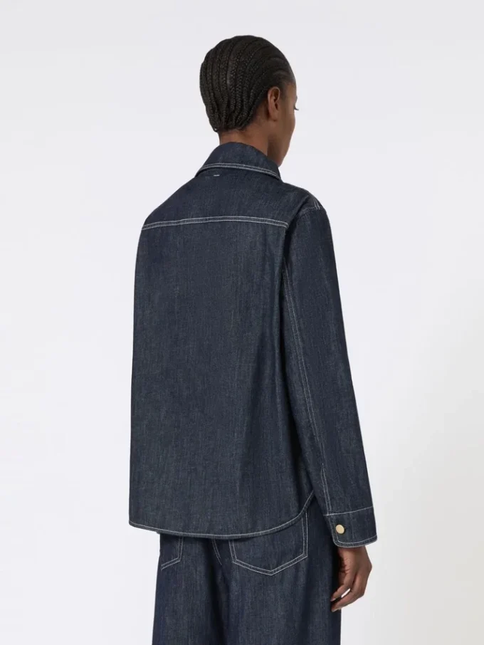 Bomullsdenimskjorta, ultramarin Bomullsdenimskjorta, ultramarin