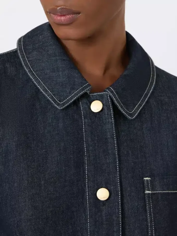 Bomullsdenimskjorta, ultramarin Bomullsdenimskjorta, ultramarin