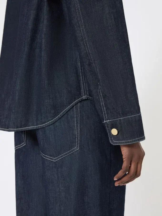 Bomullsdenimskjorta, ultramarin Bomullsdenimskjorta, ultramarin