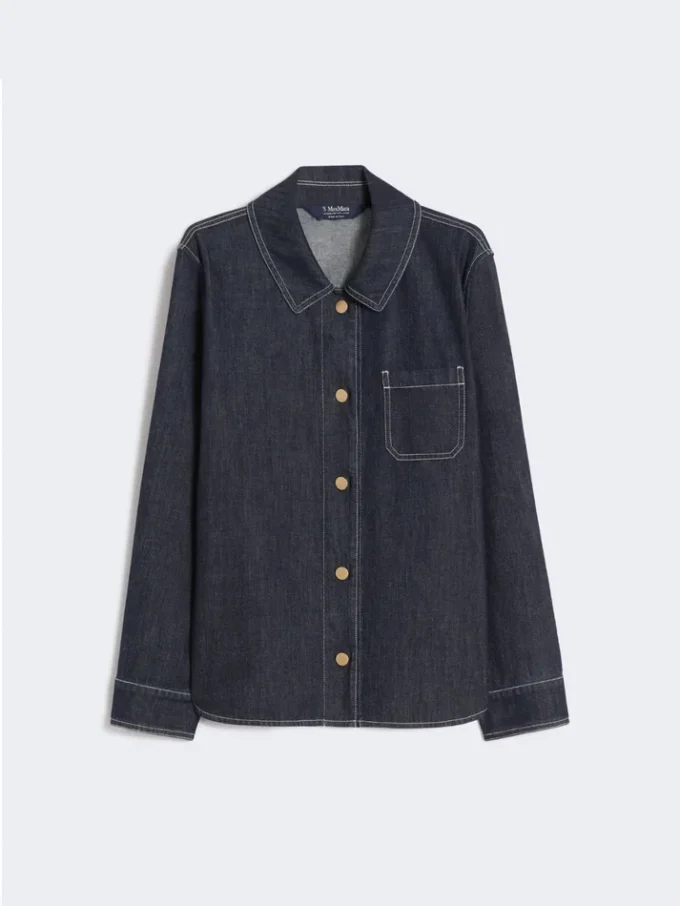 Bomullsdenimskjorta, ultramarin Bomullsdenimskjorta, ultramarin