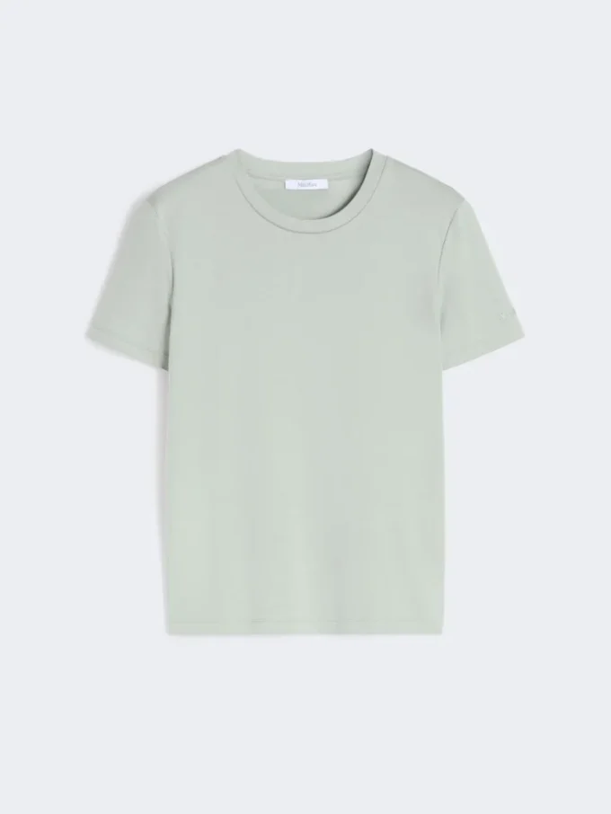 Bomullst-shirt, pastellgrön