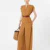 Cady-blus med volanger, karamell Cady-blus med volanger, karamell