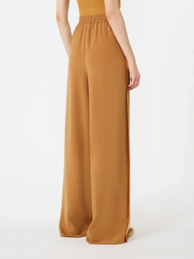 – breda byxor i envers-satin, karamell – breda byxor i envers-satin, karamell