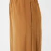 – breda byxor i envers-satin, karamell – breda byxor i envers-satin, karamell