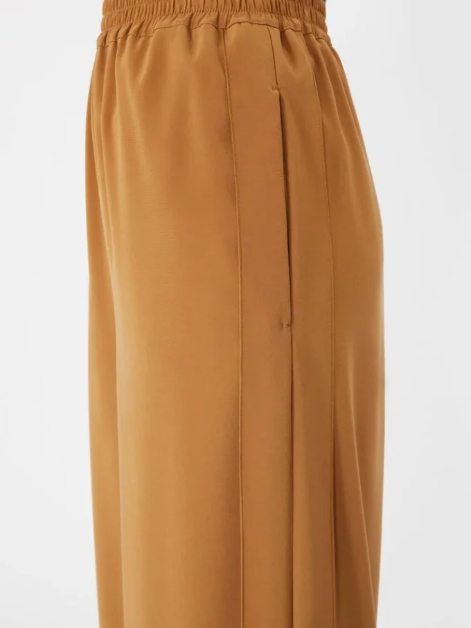 – breda byxor i envers-satin, karamell – breda byxor i envers-satin, karamell