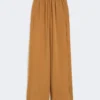 – breda byxor i envers-satin, karamell – breda byxor i envers-satin, karamell