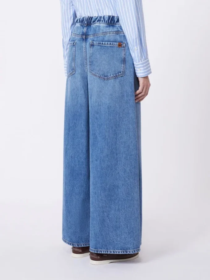 Breda jeans i bomullsdenim, marinblå Breda jeans i bomullsdenim, marinblå