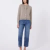 Broderade jeans i denim, marinblå