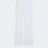 Byxor i crepe-canvas med smal passform, optiskt vit Byxor i crepe-canvas med smal passform, optiskt vit
