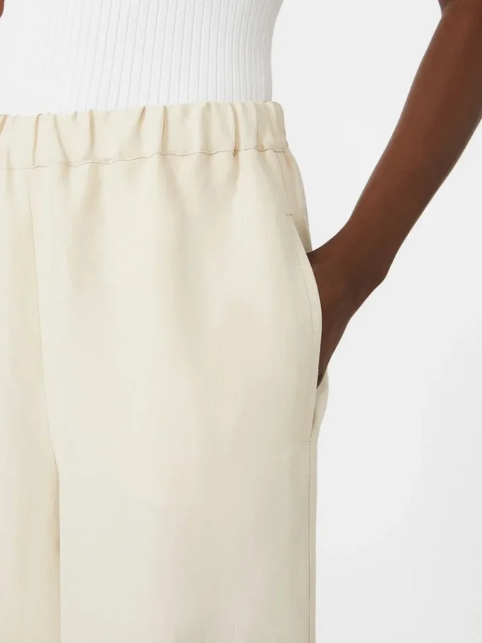 Byxor i linne och siden, beige Byxor i linne och siden, beige