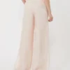 Byxor i sidenorganza, puderfärgade Byxor i sidenorganza, puderfärgade