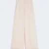 Byxor i sidenorganza, puderfärgade Byxor i sidenorganza, puderfärgade